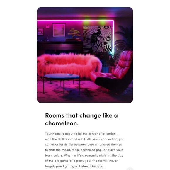 LIFX - SuperColor - Indoor Neon Flex 16ft Light Strip/Rope Light -RGBW LED Smart - Picture 11 of 12